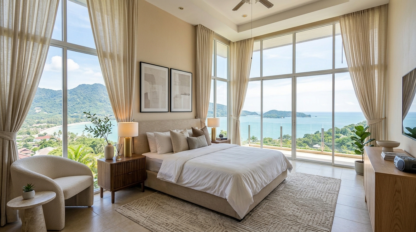 Bedroom after interior redesign concept